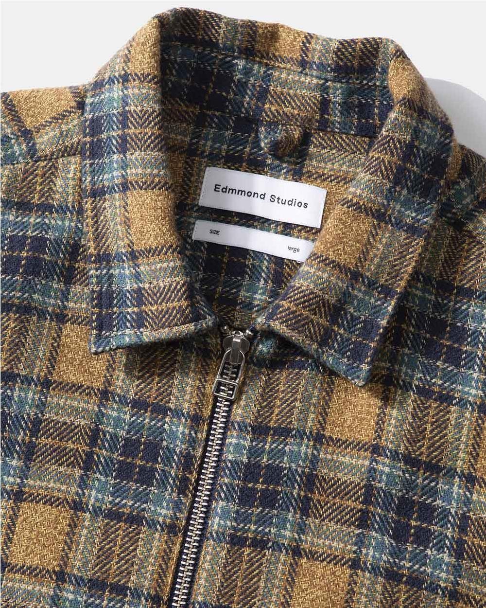 Camisa Zip Pocket cuadros PLAIN BROWN Camisa Zip Pocket cuadros PLAIN BROWN