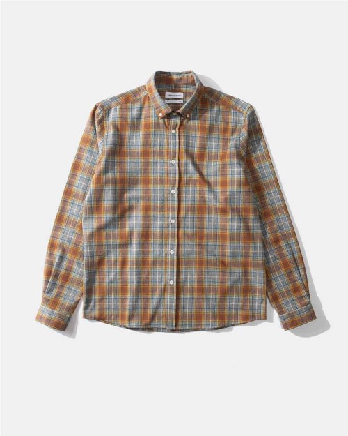 Camisa Atakama cuadros ORANGE