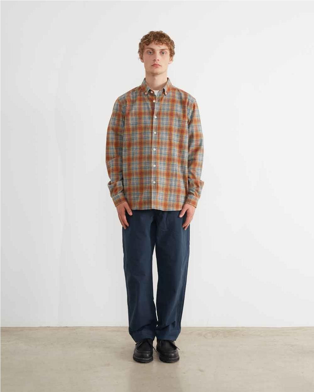 Camisa Atakama cuadros ORANGE