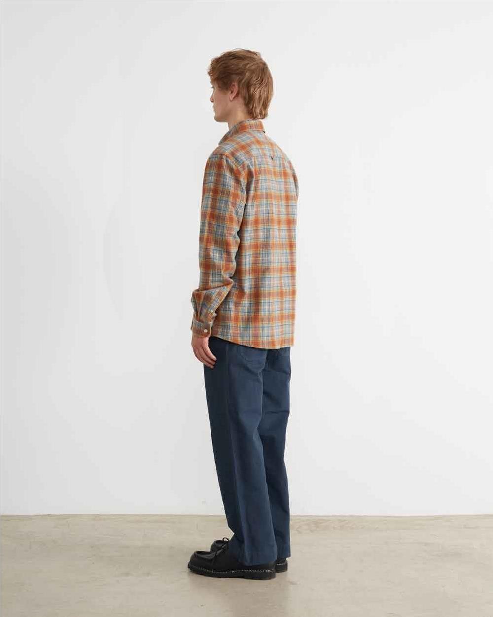 Camisa Atakama cuadros ORANGE