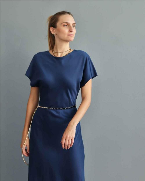 Vestido cuello redondo y... 2