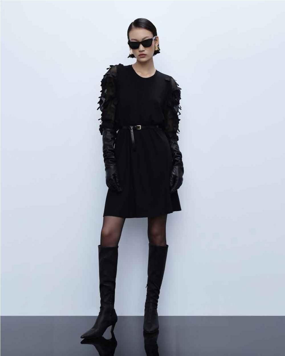 Vestid con Mangas Transparentes y...