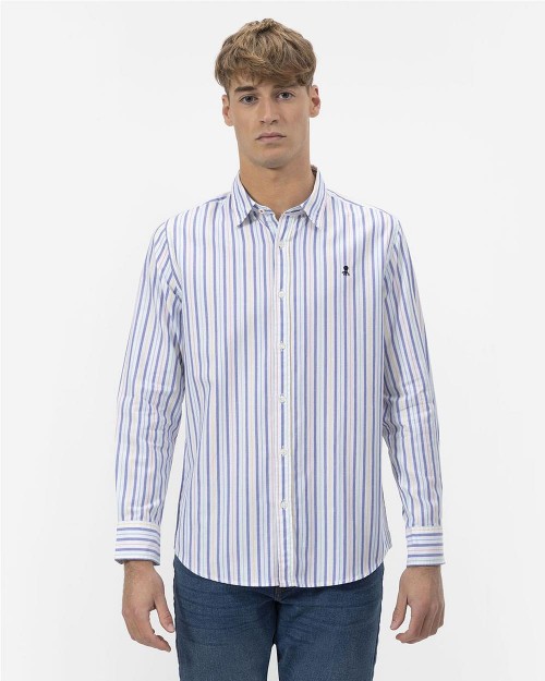 Camisa popelín rayas hombre...