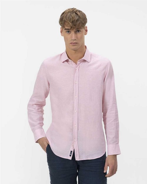 Camisa Cuello Italiano...