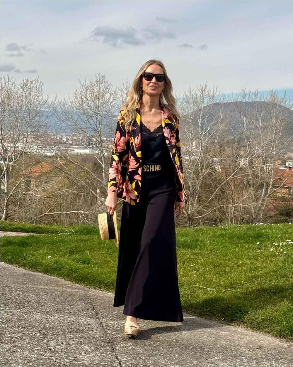 Pantalón Palazzo Básico mujer NEGRO