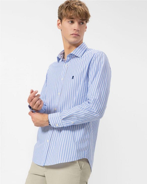 Camisa cuello italiano...