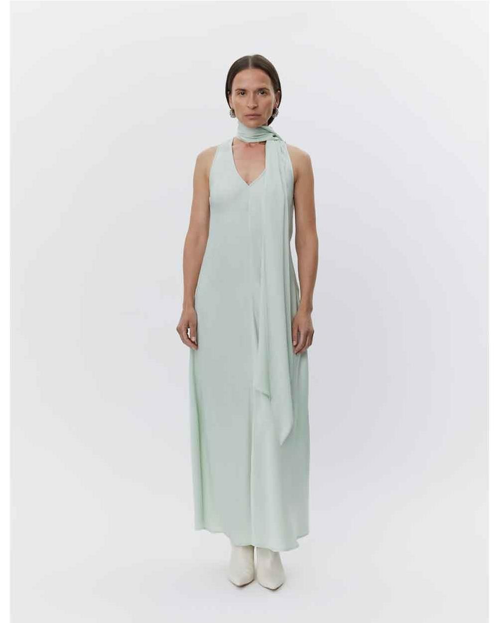 Vestido con pañuelo Brielle matte...