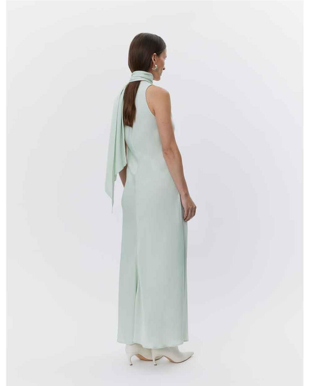 Vestido con pañuelo Brielle matte...