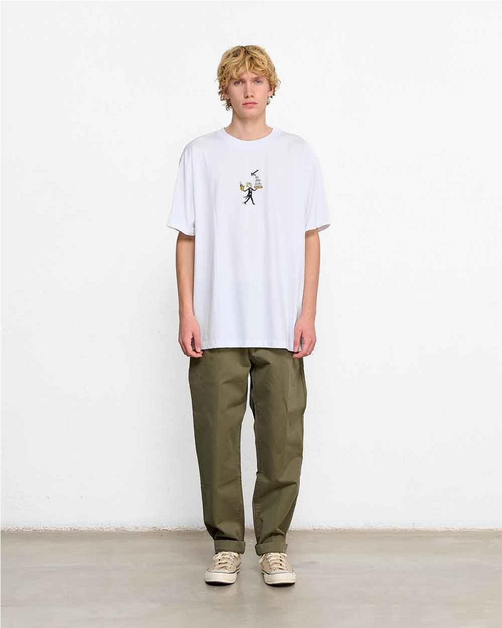 T-shirt Juggling hombre PLAIN WHITE