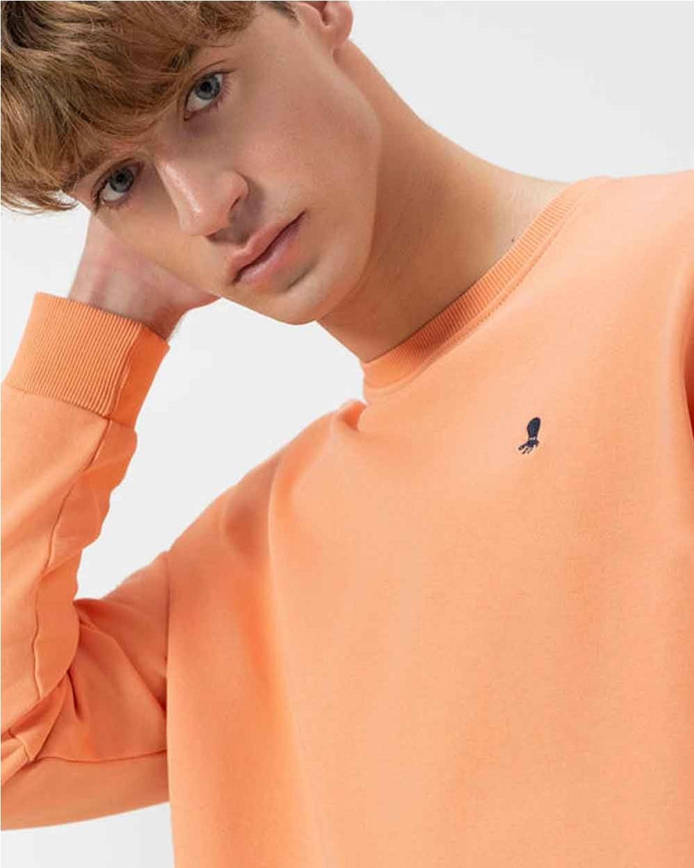 Sudadera básica bordada hombre MELOCOTON