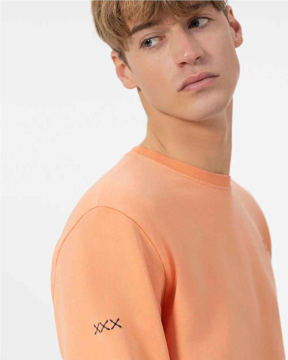 Sudadera básica bordada hombre MELOCOTON