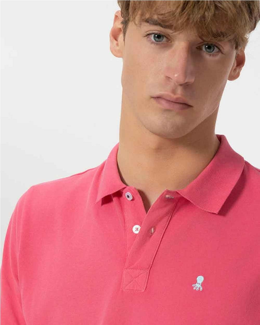 Polo básico El Pulpo hombre rosa...