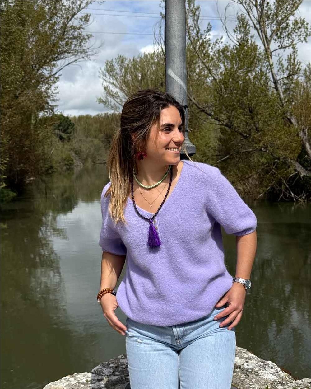 Maglia Baby alpaca mujer LAVANDA