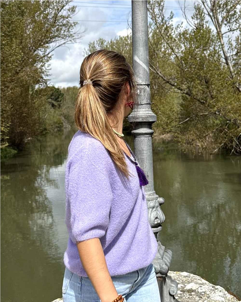 Maglia Baby alpaca mujer LAVANDA