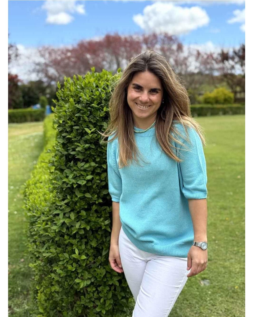 Maglia Cotton cuello redondo mujer SKY