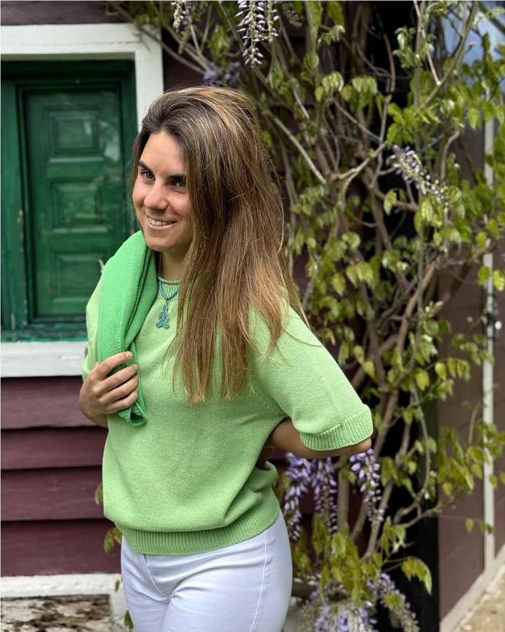 Maglia Cotton cuello redondo mujer...