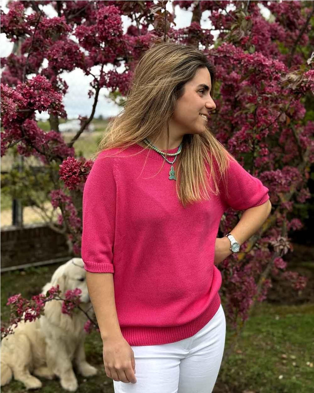 Maglia Cotton cuello redondo mujer...