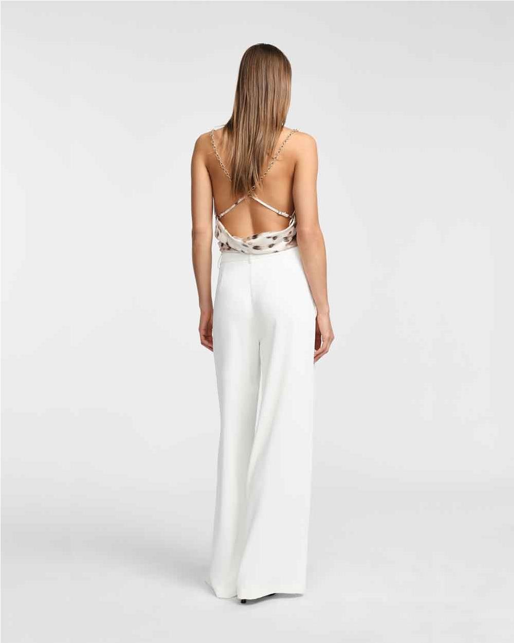 Pantalón palazzo mujer BLANCO Pantalón palazzo mujer BLANCO