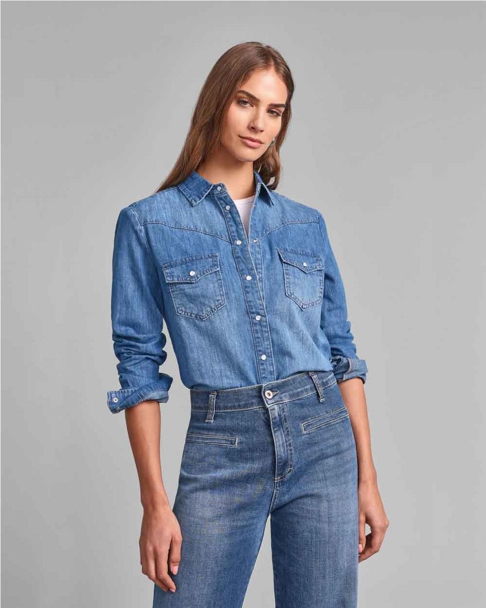 Camisa denim mujer AZUL