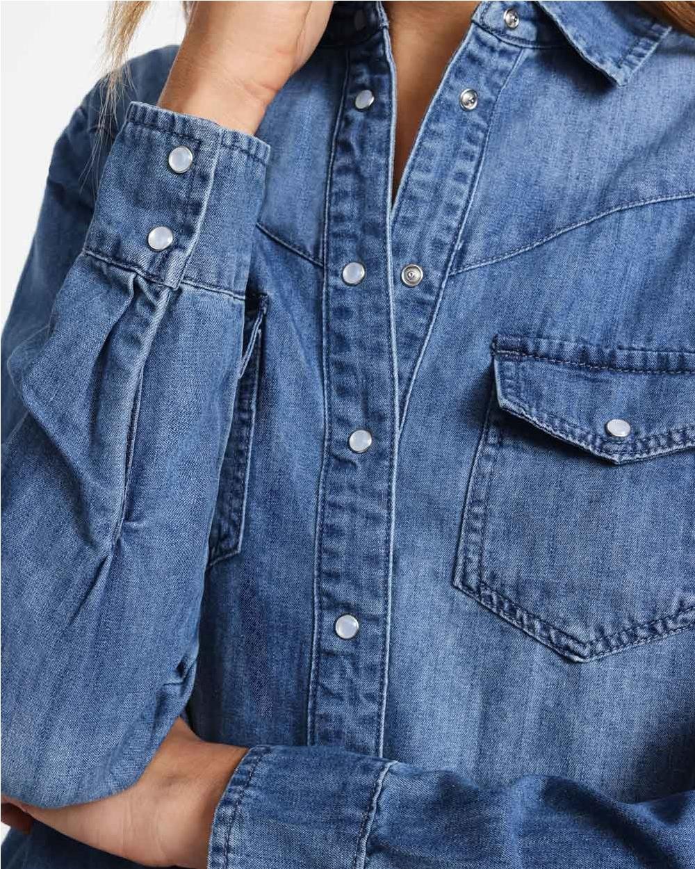 Camisa denim mujer AZUL