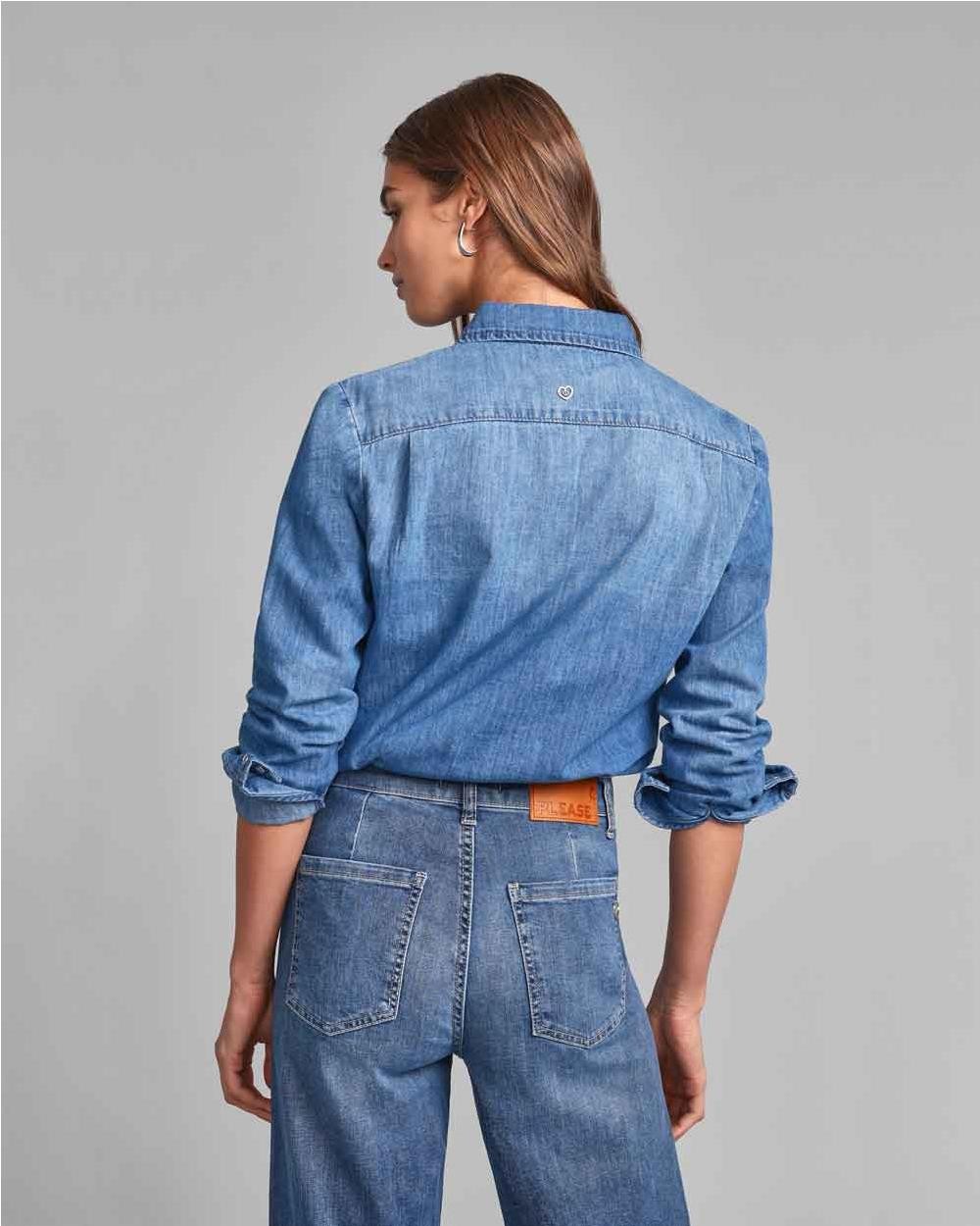 Camisa denim mujer AZUL