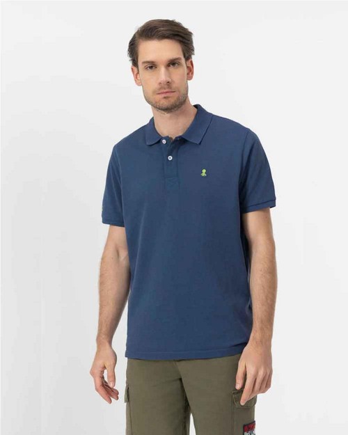Polo lavado bordado hombre