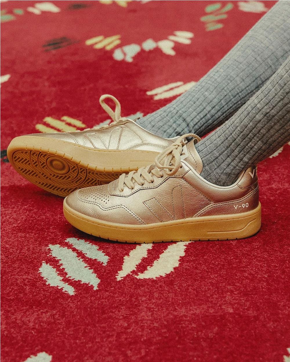 Zapatilla V-90 Leather Mujer BRONZE