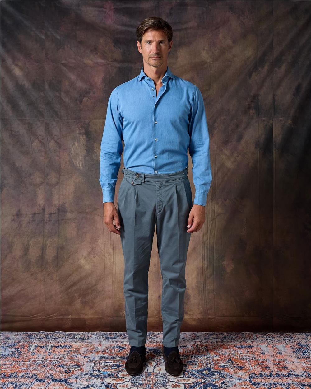 Chino de algodon hombre GRIS