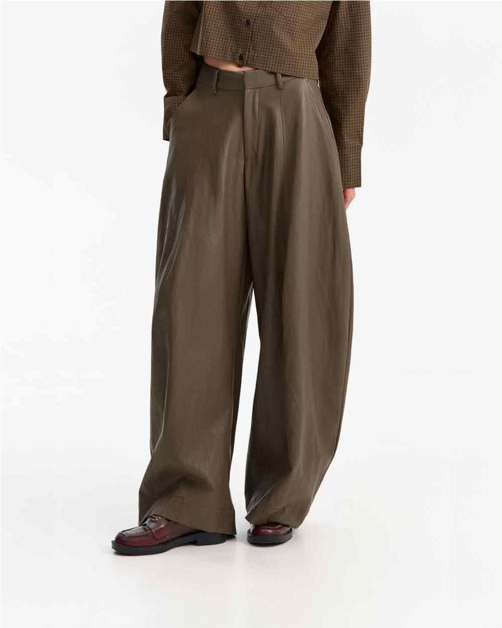 Pantalón Carrot mujer MARRON