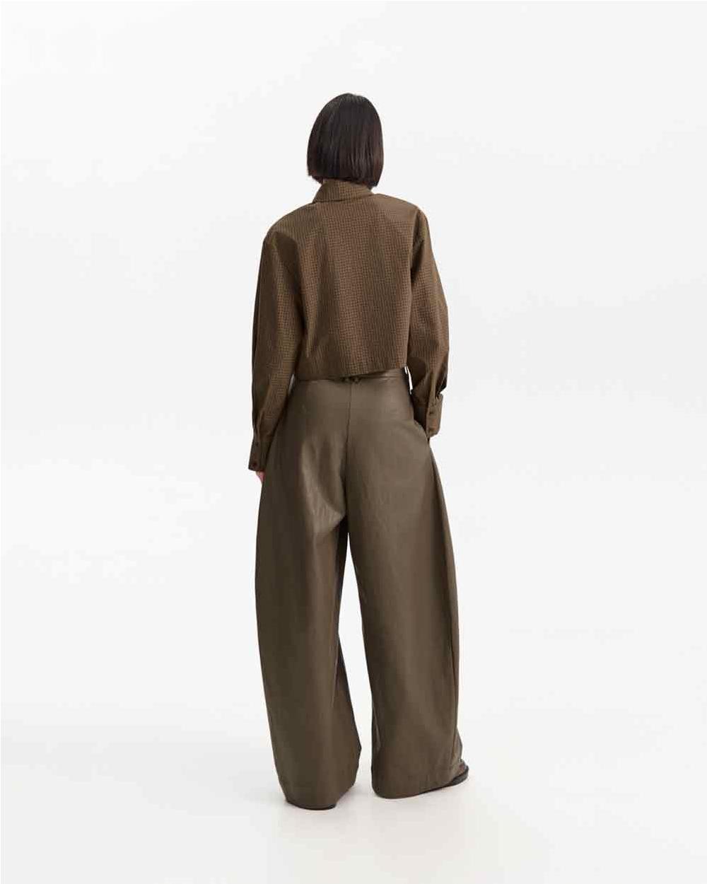 Pantalón Carrot mujer MARRON