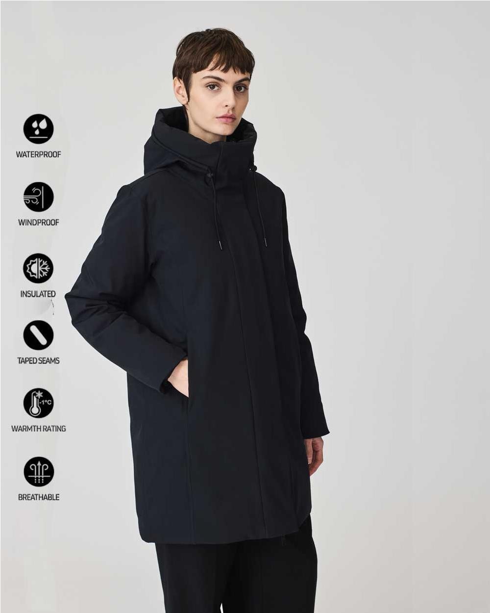 Abrigo Softshell Sturm mujer BLACK