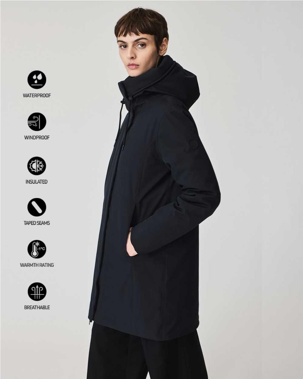 Abrigo Softshell Sturm mujer BLACK