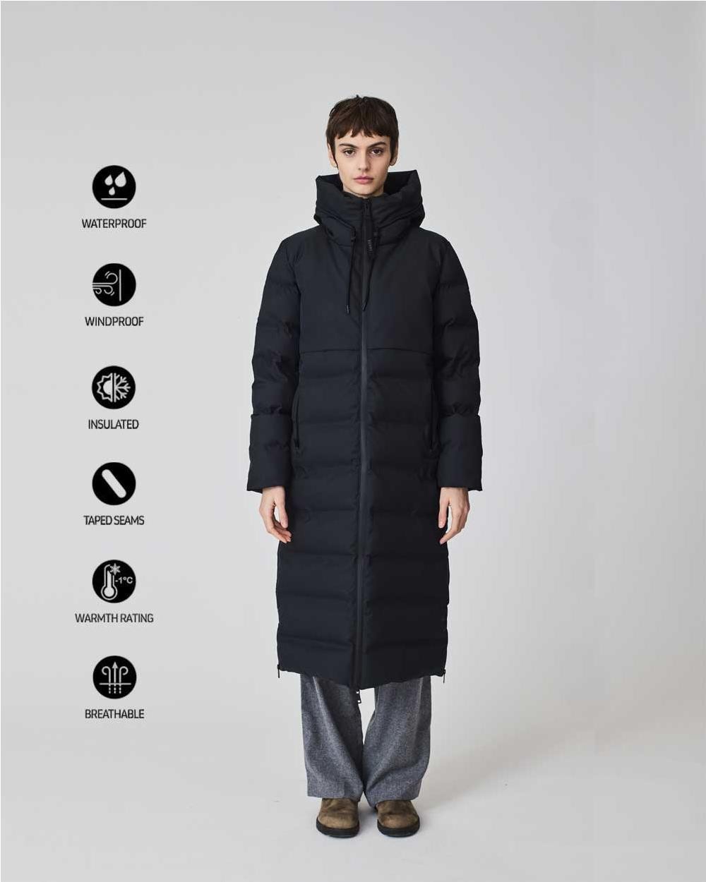 Abrigo acolchado Snestrom mujer NAVY