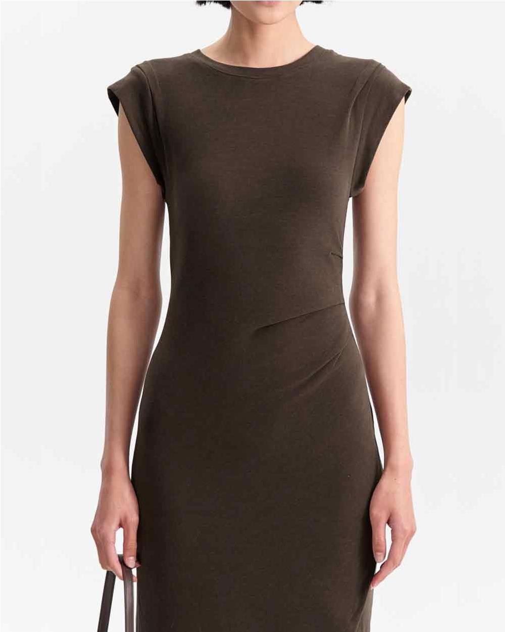 Vestido midi mujer GRIGIO OSCURO