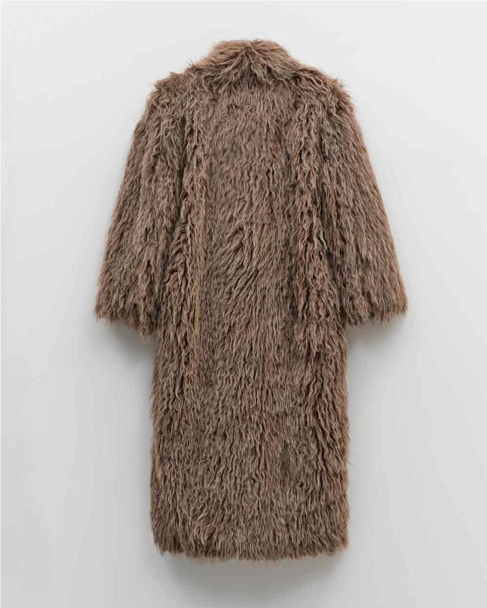 Abrigo pelo largo mujer oversize FANGO Abrigo pelo largo mujer oversize FANGO