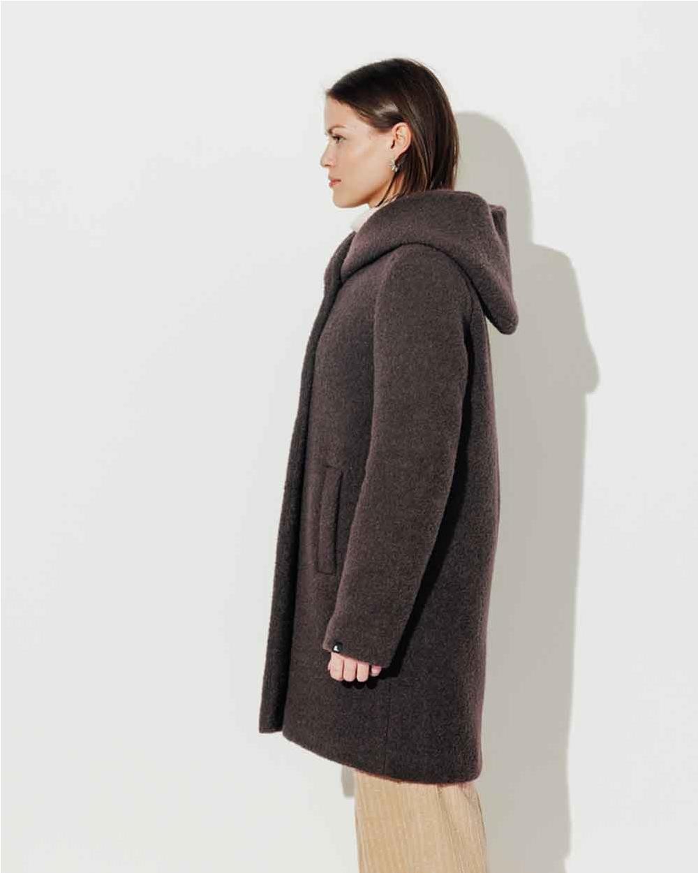 Abrigo Ricoux lana mujer MARRON