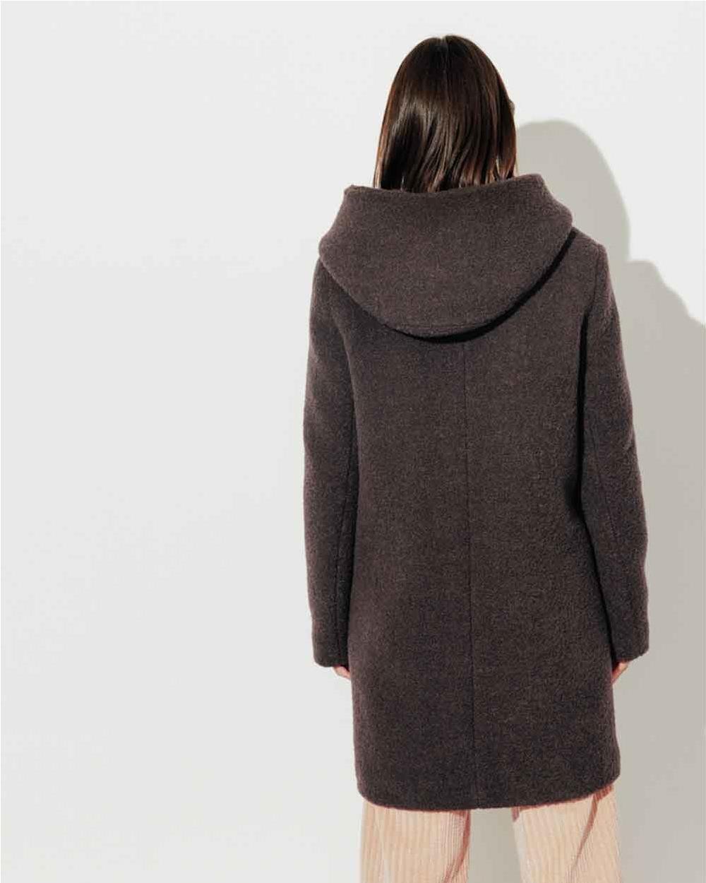 Abrigo Ricoux lana mujer MARRON