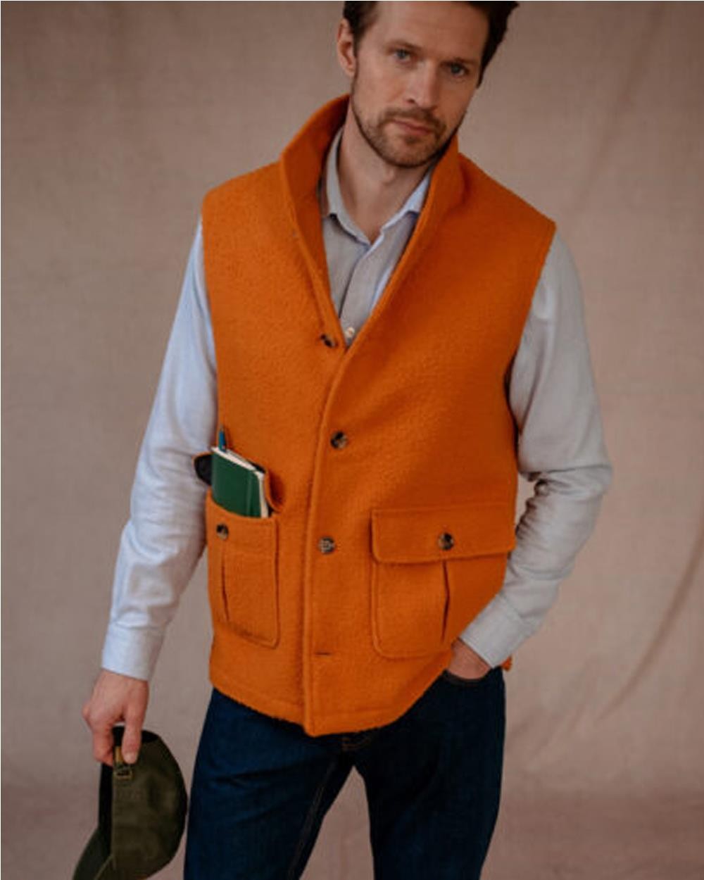 Chaleco de lana Casentino AZAFRAN