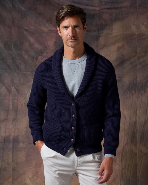 Cardigan punto hombre MARINO