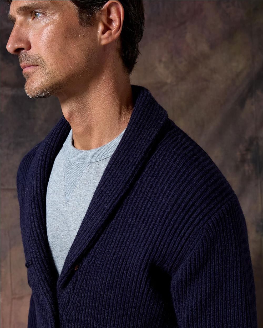 Cardigan punto hombre MARINO