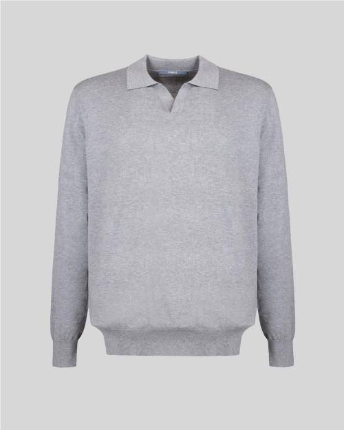 Jersey cachemire hombre GRIS