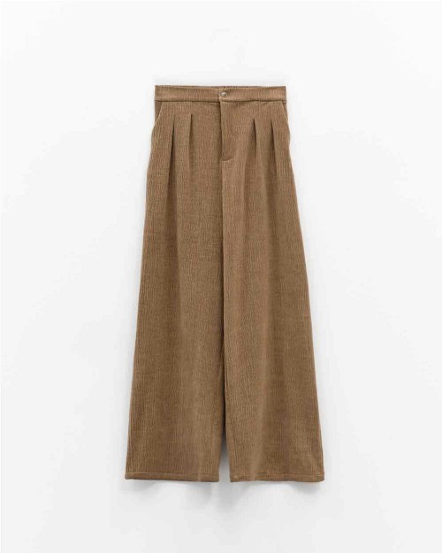 Pantalón ancho mujer MARRON