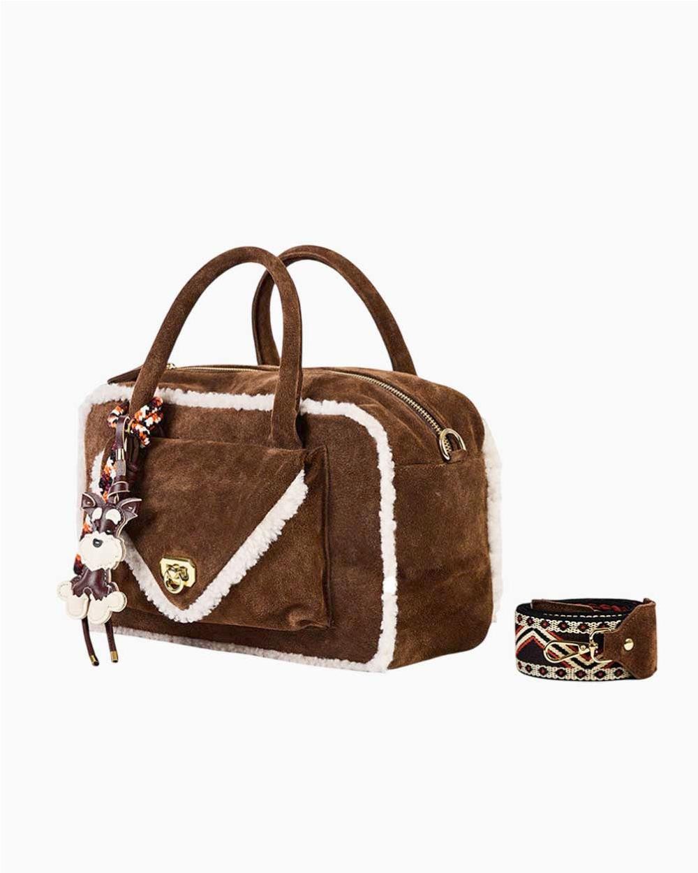Bolso Jane piel borreguito CAMEL