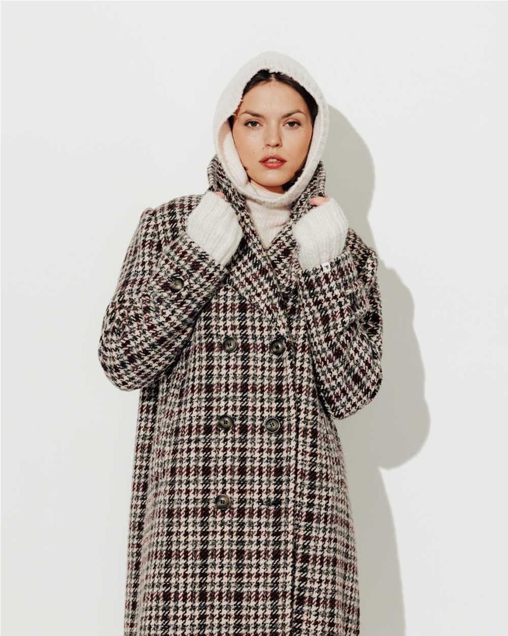 Abrigo cuadros Monstera mujer MULTI