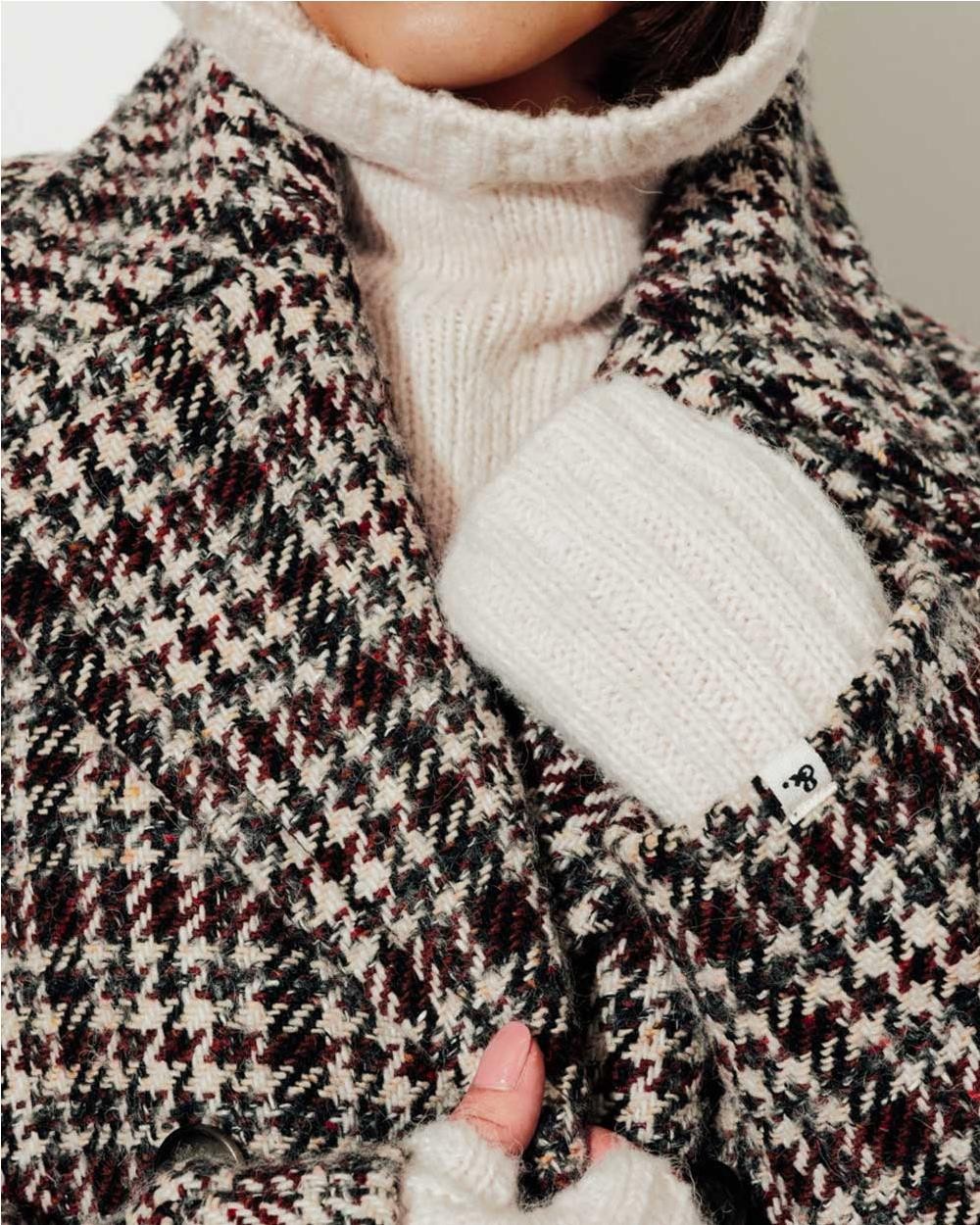 Abrigo cuadros Monstera mujer MULTI