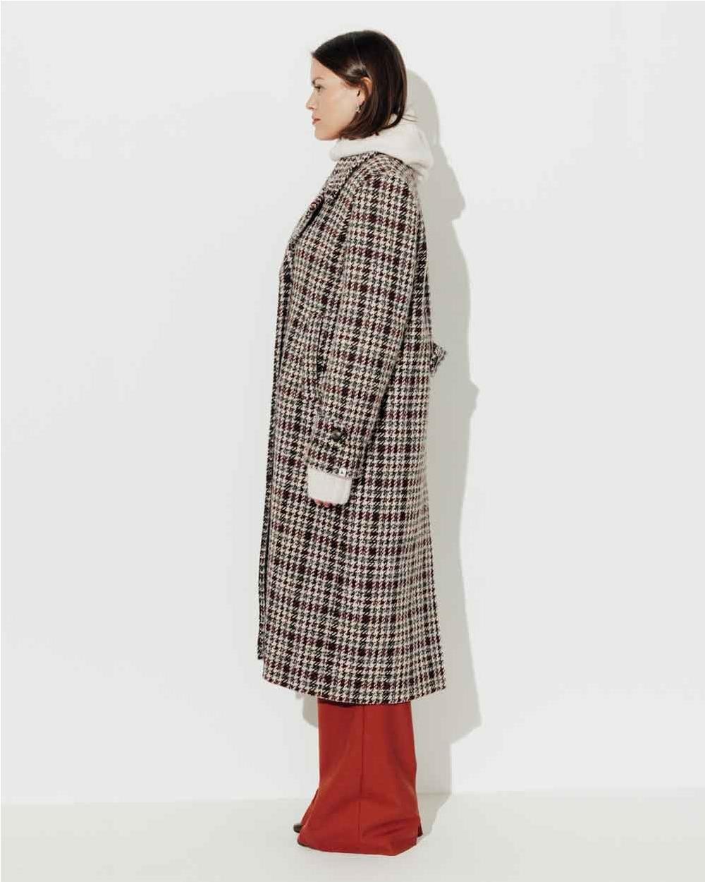 Abrigo cuadros Monstera mujer MULTI