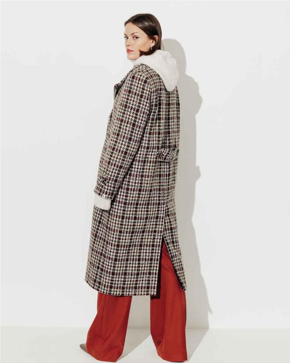 Abrigo cuadros Monstera mujer MULTI