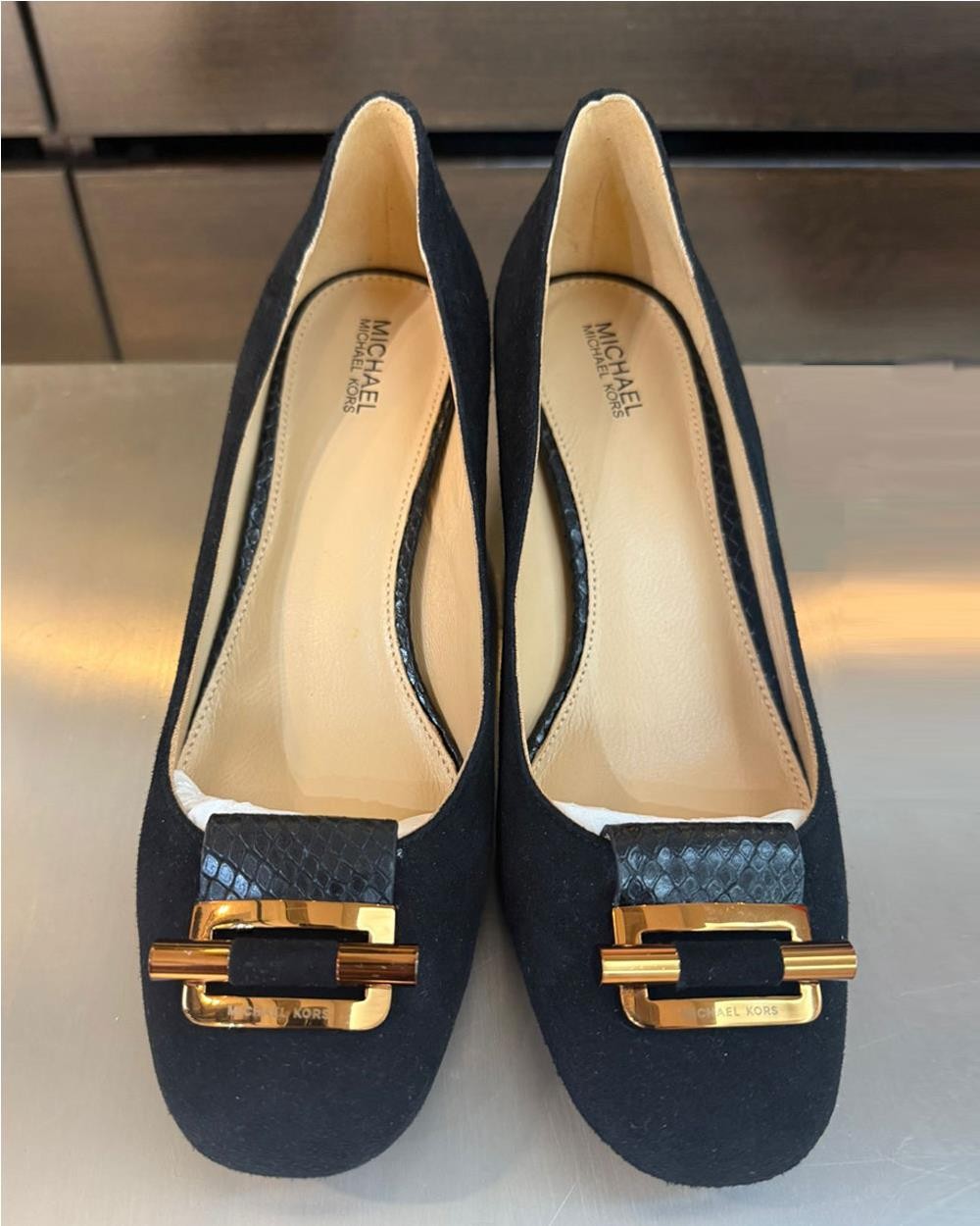 Zapato salon broche mujer BLACK