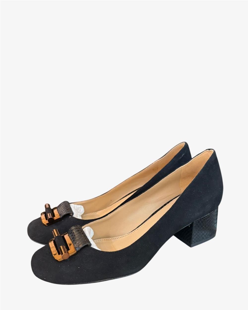 Zapato salon broche mujer BLACK