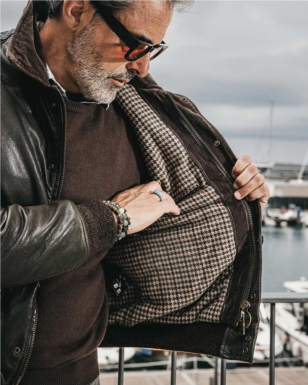 Chaqueta piel Ottaviano hombre GREEN...